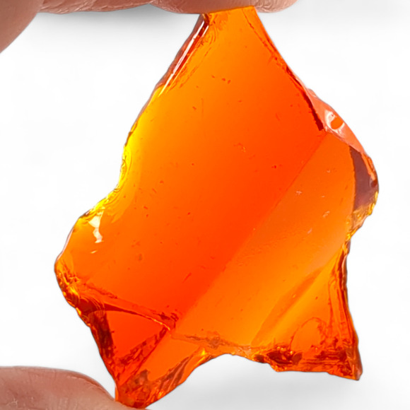 Ruby Amberina Art Glass Cullet Glowing Uranium Slag Glass #4GS80 - Picture 6 of 7